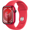 Apple Watch Series 9, 45 мм, корпус из алюминия красного цвета, спортивный ремешок красного цвета, размер S/M